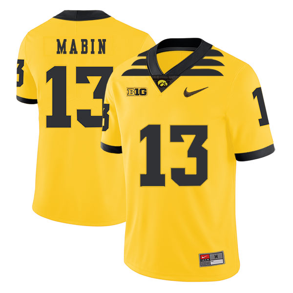 Iowa Hawkeyes 13 Henry Mabin Yellow College Football Jersey Iowa Hawkeyes 13 Henry Mabin Yellow College Football Jersey