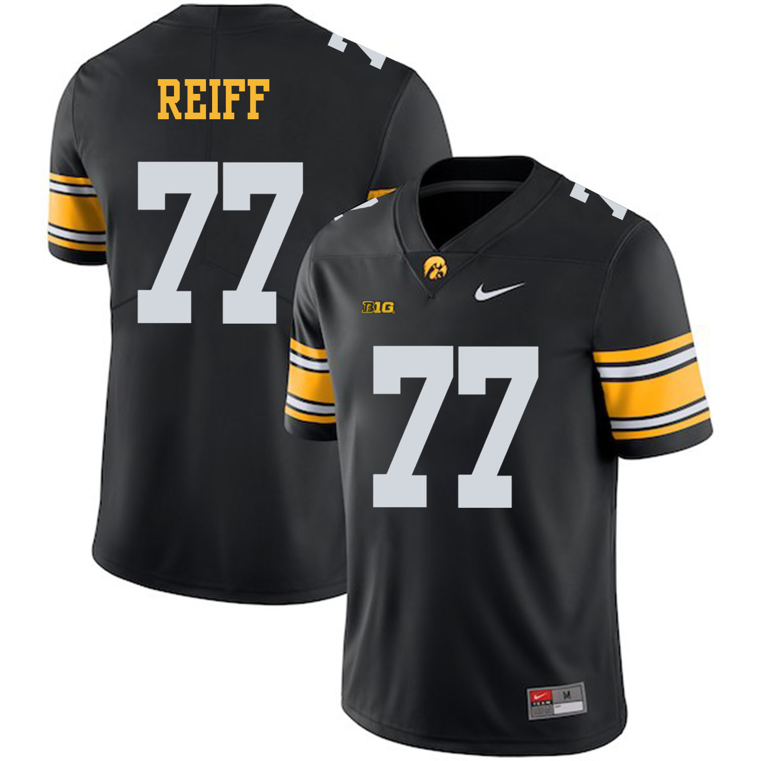 Iowa Hawkeyes 77 Riley Reiff Black College Football Jersey Iowa Hawkeyes 77 Riley Reiff Black College Football Jersey