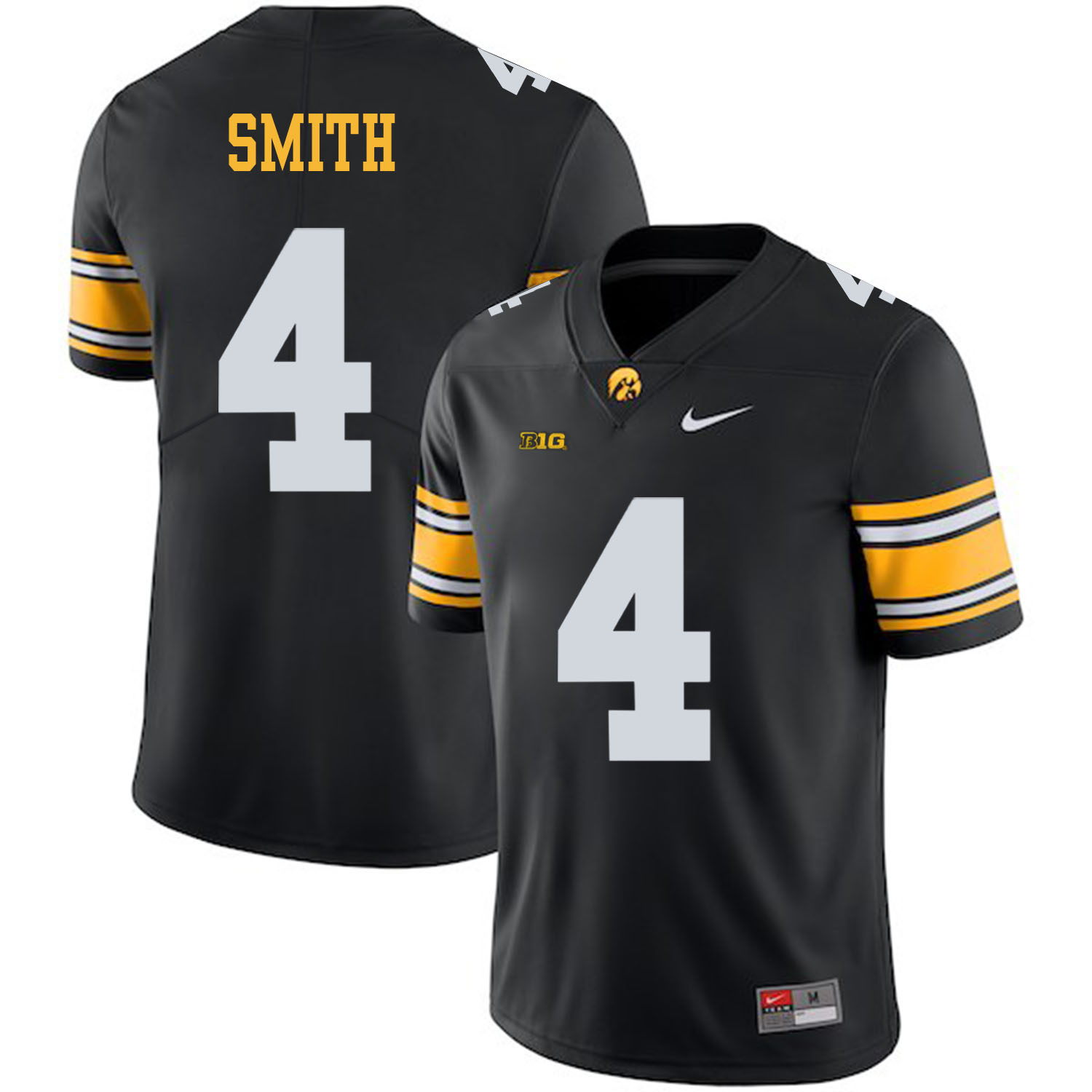 Iowa Hawkeyes 4 Tevaun Smith Black College Football Jersey Iowa Hawkeyes 4 Tevaun Smith Black College Football Jersey