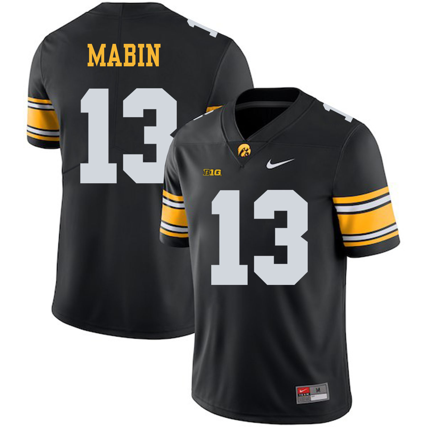 Iowa Hawkeyes 13 Greg Mabin Black College Football Jersey Iowa Hawkeyes 13 Greg Mabin Black College Football Jersey