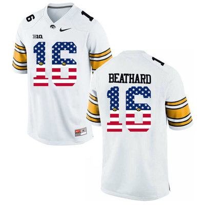 Iowa Hawkeyes 16 C.J Beathard White USA Flag College Football Limited Jersey Iowa Hawkeyes 16 C.J Beathard White USA Flag College Football Limited Jersey