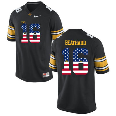 Iowa Hawkeyes 16 C.J Beathard Black USA Flag College Football Limited Jersey Iowa Hawkeyes 16 C.J Beathard Black USA Flag College Football Limited Jersey