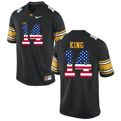 Iowa Hawkeyes 14 Desmond King Black USA Flag College Football Limited Jersey Iowa Hawkeyes 14 Desmond King Black USA Flag College Football Limited Jersey