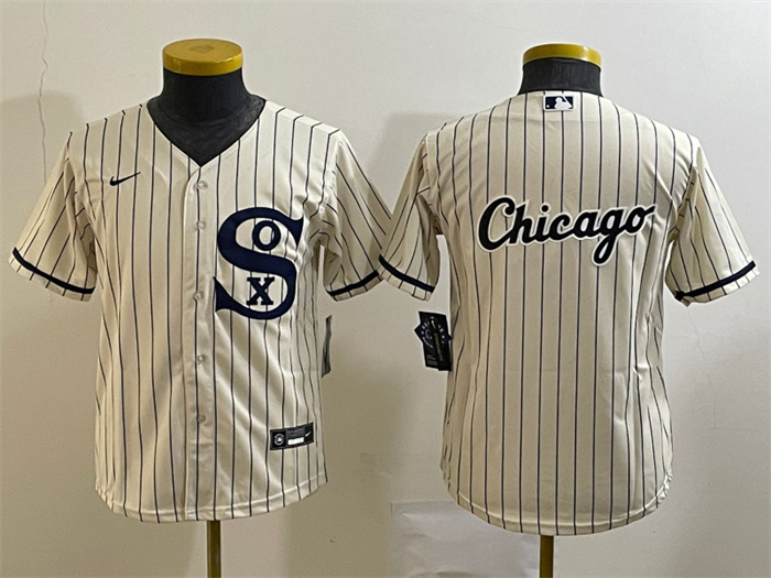 Youth Chicago White Sox Cream Team Big Logo Stitched Jersey 02 Youth Chicago White Sox Cream Team Big Logo Stitched Jersey 02