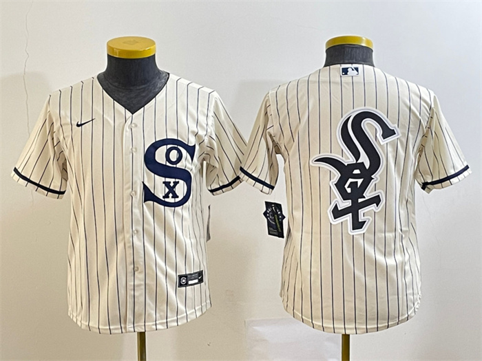 Youth Chicago White Sox Cream Team Big Logo Stitched Jersey 01 Youth Chicago White Sox Cream Team Big Logo Stitched Jersey 01