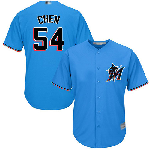Marlins #54 Wei-Yin Chen Blue Cool Base Stitched Youth Baseball Jersey Marlins #54 Wei-Yin Chen Blue Cool Base Stitched Youth Baseball Jersey