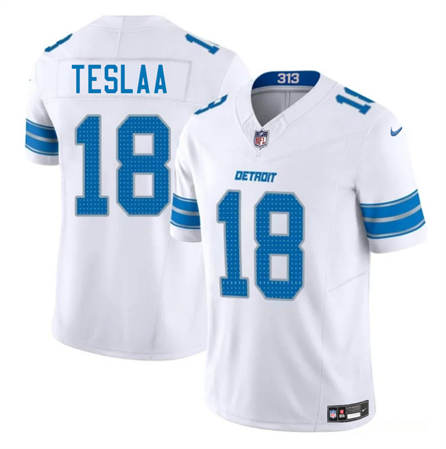 Youth Detroit Lions #18 Isaac TeSlaa White 2025 Draft F.U.S.E. Vapor Limited Stitched Jersey Youth Detroit Lions #18 Isaac TeSlaa White 2025 Draft F.U.S.E. Vapor Limited Stitched Jersey