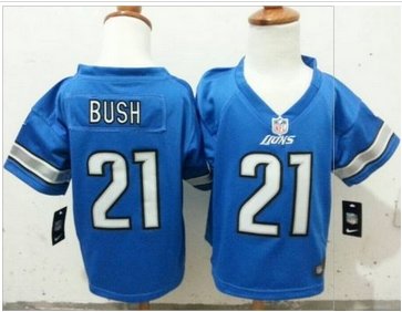Toddler New Lions #21 Reggie Bush Blue Team Color Stitched NFL Elite Jersey