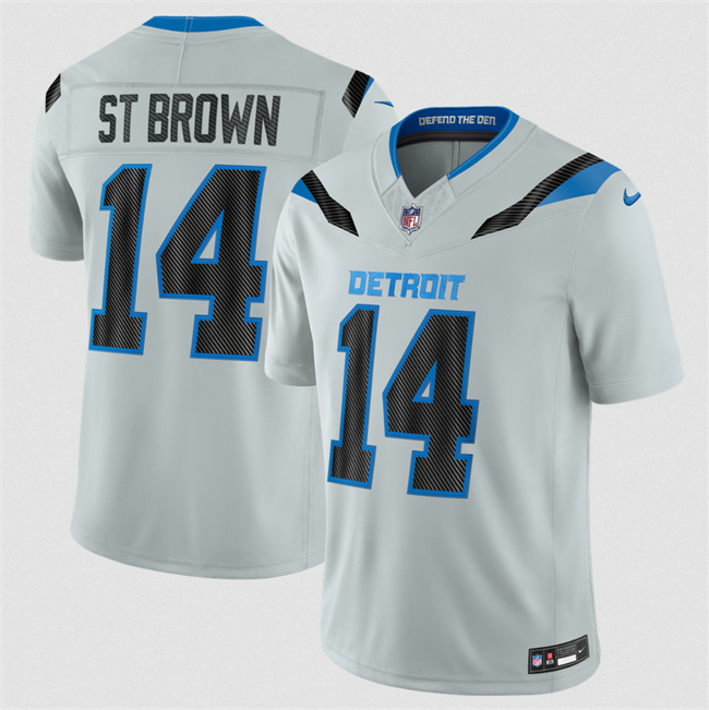 Youth Detroit Lions #14 Amon-Ra St. Brown Silver 2026 F.U.S.E. Rivalries Collection Limited Stitched Football Jersey