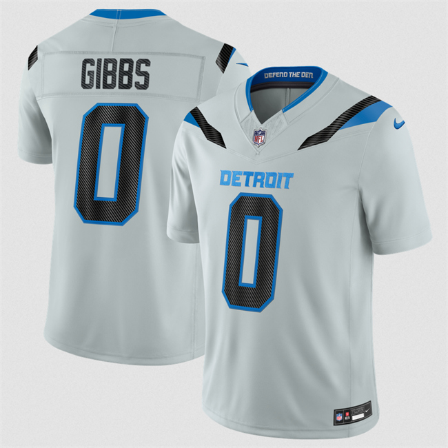 Youth Detroit Lions #0 Jahmyr Gibbs Silver 2026 F.U.S.E. Rivalries Collection Limited Stitched Football Jersey Youth Detroit Lions #0 Jahmyr Gibbs Silver 2026 F.U.S.E. Rivalries Collection Limited Stitched Football Jersey
