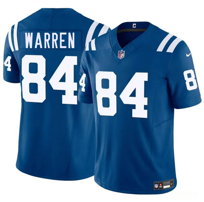 Youth Indianapolis Colts #84 Tyler Warren Blue 2025 Draft F.U.S.E Vapor Untouchable Limited Stitched Football Jersey Youth Indianapolis Colts #84 Tyler Warren Blue 2025 Draft F.U.S.E Vapor Untouchable Limited Stitched Football Jersey