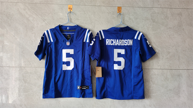 Youth Indianapolis Colts #5 Anthony Richardson Blue 2024 F.U.S.E. Vapor Untouchable Limited Stitched Football Jersey Youth Indianapolis Colts #5 Anthony Richardson Blue 2024 F.U.S.E. Vapor Untouchable Limited Stitched Football Jersey
