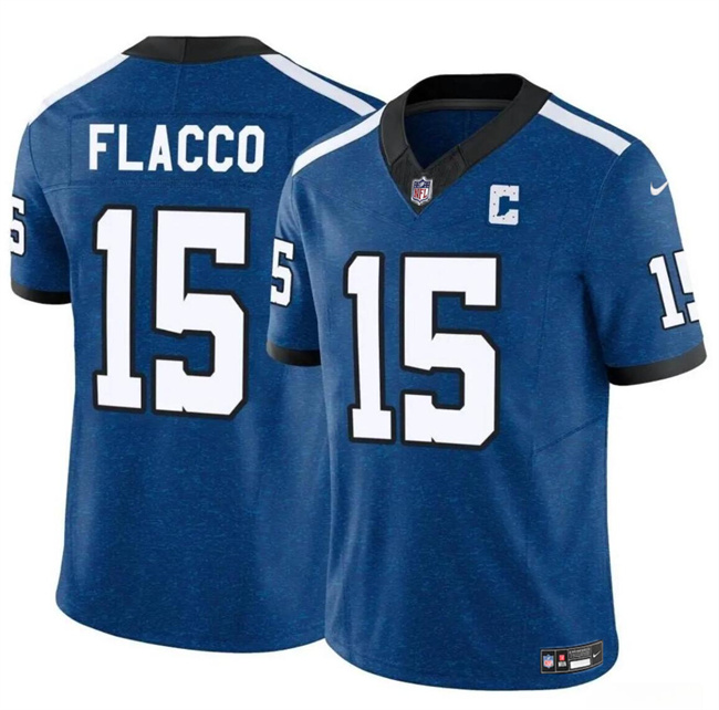 Youth Indianapolis Colts #15 Joe Flacco Blue 2024 F.U.S.E Throwback Vapor Untouchable Limited Stitched Football Jersey Youth Indianapolis Colts #15 Joe Flacco Blue 2024 F.U.S.E Throwback Vapor Untouchable Limited Stitched Football Jersey