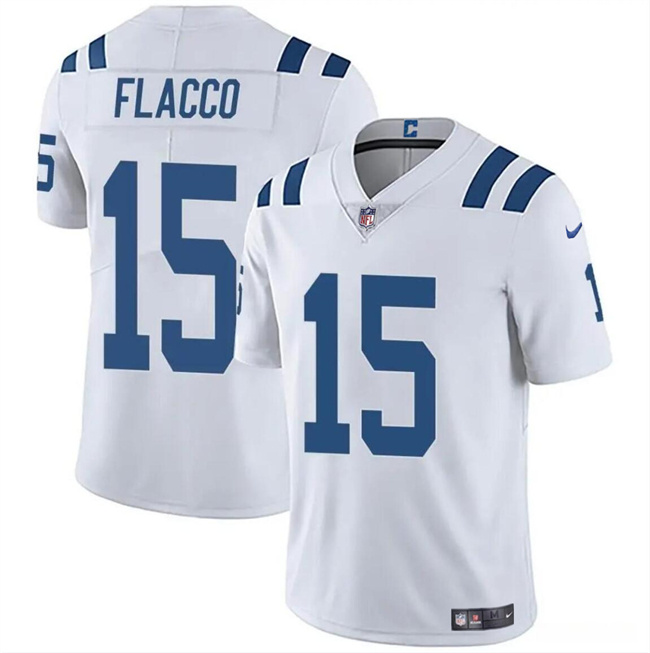 Youth Indianapolis Colts #15 Joe Flacco White Vapor Untouchable Limited Stitched Football Jersey Youth Indianapolis Colts #15 Joe Flacco White Vapor Untouchable Limited Stitched Football Jersey