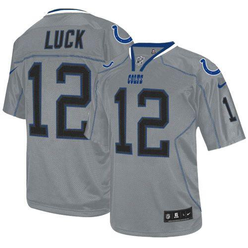 Nike Colts #12 Andrew Luck Lights Out Grey Youth Stitched NFL Elite Jersey Nike Colts #12 Andrew Luck Lights Out Grey Youth Stitched NFL Elite Jersey