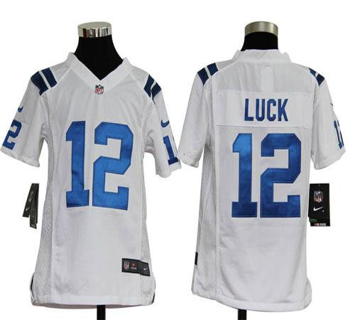 Nike Colts #12 Andrew Luck White Youth Stitched NFL Elite Jersey Nike Colts #12 Andrew Luck White Youth Stitched NFL Elite Jersey