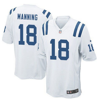 Nike Colts #18 Peyton Manning White Youth Stitched NFL Elite Jersey