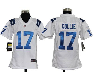 Youth Nike NFL Indianapolis Colts 17 Austin Collie White Jerseys