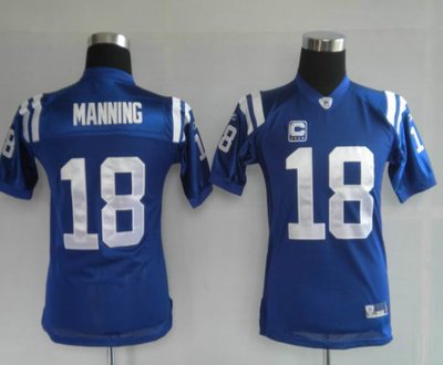 Youth jerseys Indianapolis Colts 18 Peyton Manning Blue jerseys