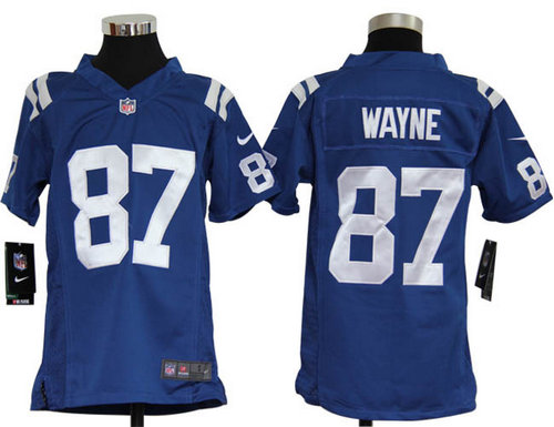Youth Nike Indianapolis Colts 87 Reggie Wayne Blue Jerseys