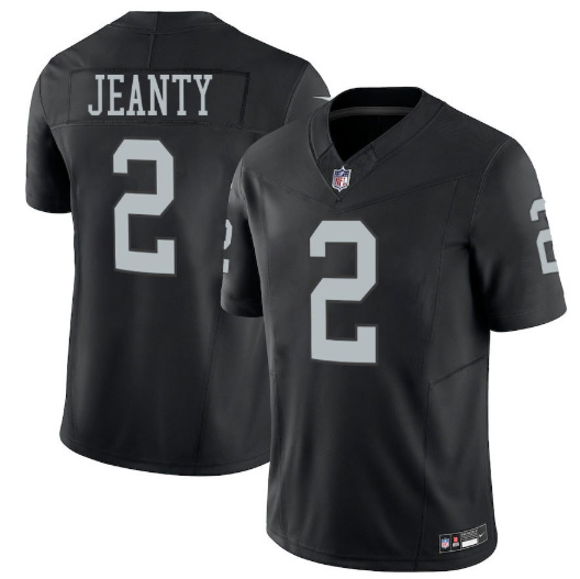 Youth Las Vegas Raiders #2 Ashton Jeanty Black 2025 F.U.S.E. Vapor Stitched Football Jerseys (1)