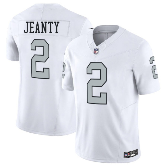 Youth Las Vegas Raiders #2 Ashton Jeanty White 2025 F.U.S.E. Vapor Stitched Football Jerseys