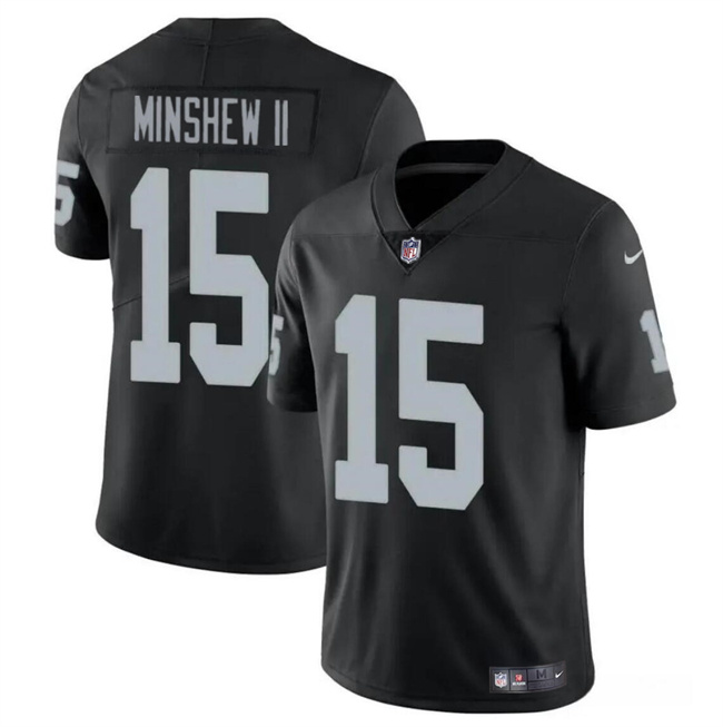 Youth Las Vegas Raiders #15 Gardner Minshew II Black Vapor Untouchable Stitched Football Jersey Youth Las Vegas Raiders #15 Gardner Minshew II Black Vapor Untouchable Stitched Football Jersey