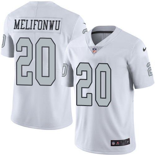 Nike Raiders #20 Obi Melifonwu White Youth Stitched NFL Limited Rush Jersey Nike Raiders #20 Obi Melifonwu White Youth Stitched NFL Limited Rush Jersey