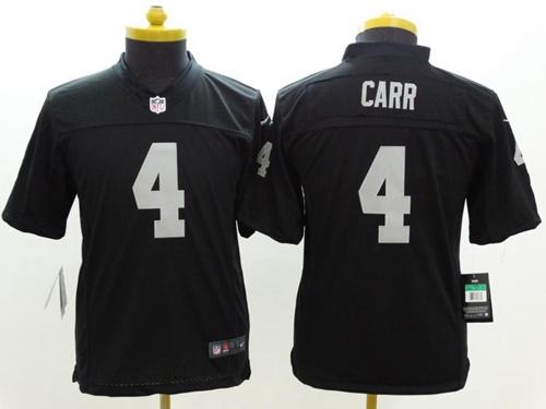 Nike Raiders #4 Derek Carr Black Team Color Youth Stitched NFL Vapor Untouchable Limited Jersey Nike Raiders #4 Derek Carr Black Team Color Youth Stitched NFL Vapor Untouchable Limited Jersey