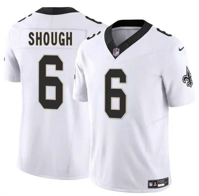 Youth New Orleans Saints #6 Tyler Shough White 2025 Draft F.U.S.E Vapor Limited Stitched Football Jersey Youth New Orleans Saints #6 Tyler Shough White 2025 Draft F.U.S.E Vapor Limited Stitched Football Jersey