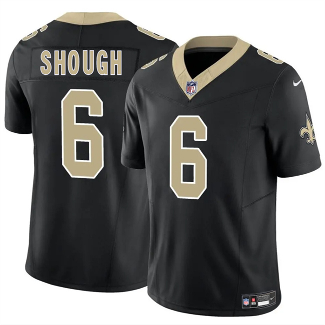 Youth New Orleans Saints #6 Tyler Shough Black 2025 Draft F.U.S.E Vapor Limited Stitched Football Jersey Youth New Orleans Saints #6 Tyler Shough Black 2025 Draft F.U.S.E Vapor Limited Stitched Football Jersey