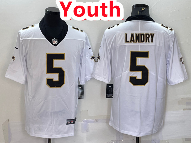 Youth Saints 5 Jarvis Landry White Jersey Youth Saints 5 Jarvis Landry White Jersey
