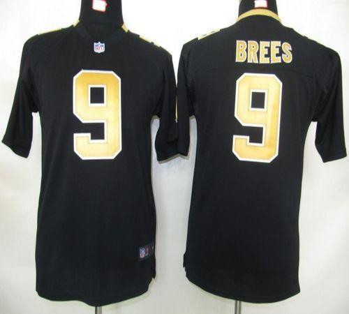 Nike Saints #9 Drew Brees Black Team Color Youth Stitched NFL Elite Jersey Nike Saints #9 Drew Brees Black Team Color Youth Stitched NFL Elite Jersey