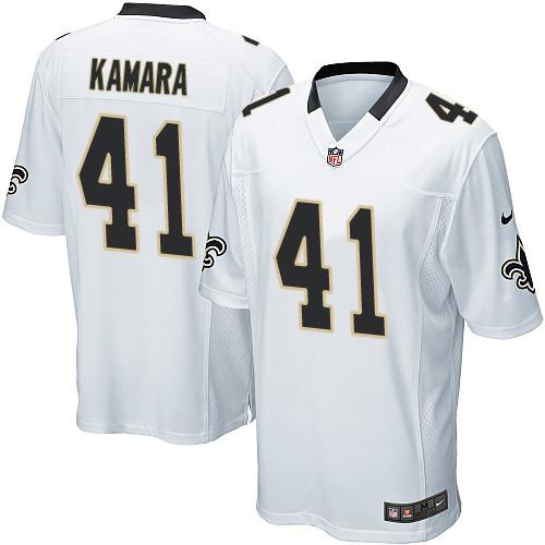 Nike Saints #41 Alvin Kamara White Youth Stitched NFL Elite Jersey Nike Saints #41 Alvin Kamara White Youth Stitched NFL Elite Jersey