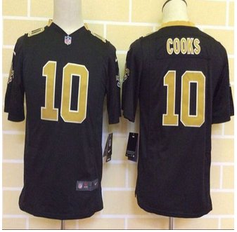 Youth New New Orleans Saints #10 Brandin Cooks Black Team Color Stitched NFL Elite jersey Youth New New Orleans Saints #10 Brandin Cooks Black Team Color Stitched NFL Elite jersey