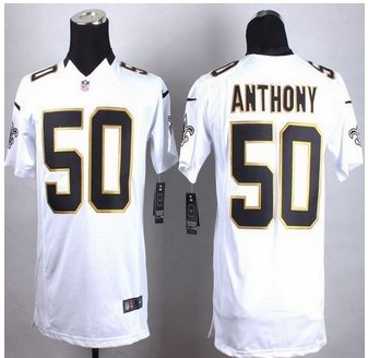 Youth New Saints #50 Stephone Anthony White Stitched NFL Elite Jersey Youth New Saints #50 Stephone Anthony White Stitched NFL Elite Jersey
