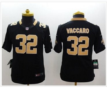 Youth NEW Saints #32 Kenny Vaccaro Black Team Color NFL Limited Jersey