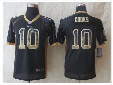 Youth NEW Saints #10 Brandin Cooks Black Team Color NFL Elite Drift Fashion Jersey Youth NEW Saints #10 Brandin Cooks Black Team Color NFL Elite Drift Fashion Jersey