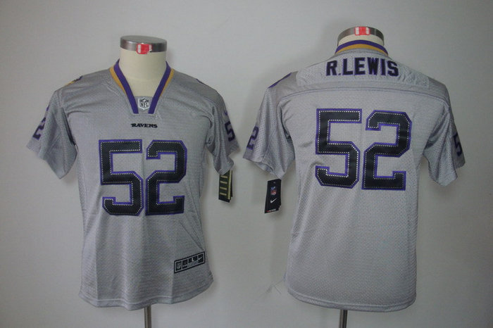 Youth NEW Baltimore Ravens 52 R.Lewis Lights Out Grey Elite Jerseys Youth NEW Baltimore Ravens 52 R.Lewis Lights Out Grey Elite Jerseys