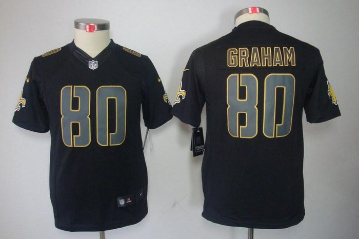 Youth NEW New Orleans Saints 80 Jimmy Graham Black Jerseys(Impact Limited) Youth NEW New Orleans Saints 80 Jimmy Graham Black Jerseys(Impact Limited)