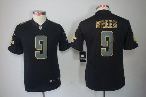 Youth NEW New Orleans Saints 9 Drew Brees Black Jerseys(Impact Limited) Youth NEW New Orleans Saints 9 Drew Brees Black Jerseys(Impact Limited)