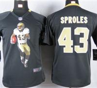Nike youth New Orleans Saints #43 Sproles Black Portrait Fashion Game Jerseys