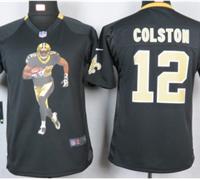 Nike Youth New Orleans Saints #12 Colston Black Portrait Fashion Game Jerseys Nike Youth New Orleans Saints #12 Colston Black Portrait Fashion Game Jerseys