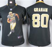 Nike Youth New Orleans Saints #80 Graham Black Portrait Fashion Game Jerseys Nike Youth New Orleans Saints #80 Graham Black Portrait Fashion Game Jerseys