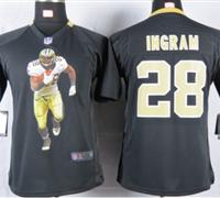 Nike youth New Orleans Saints #28 Ingram Black Portrait Fashion Game Jerseys Nike youth New Orleans Saints #28 Ingram Black Portrait Fashion Game Jerseys