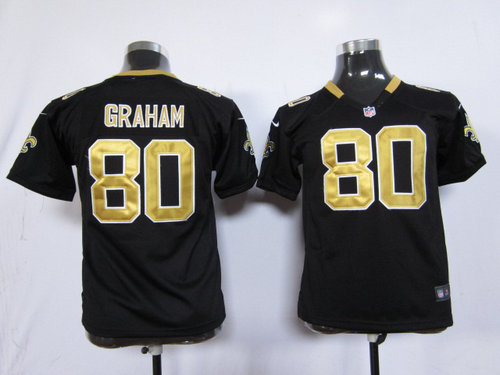 Nike NFL Youth New Orleans Saints 80 Jimmy Graham Black Jerseys