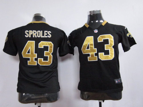 Nike NFL Youth New Orleans Saints 43 Darren Sproles Black Jerseys