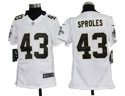 Nike NFL Youth New Orleans Saints 43 Darren Sproles White Jerseys