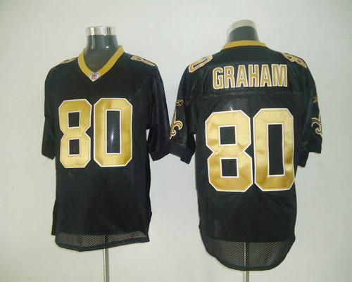Youth New Orleans Saints 80 GRAHAM Black