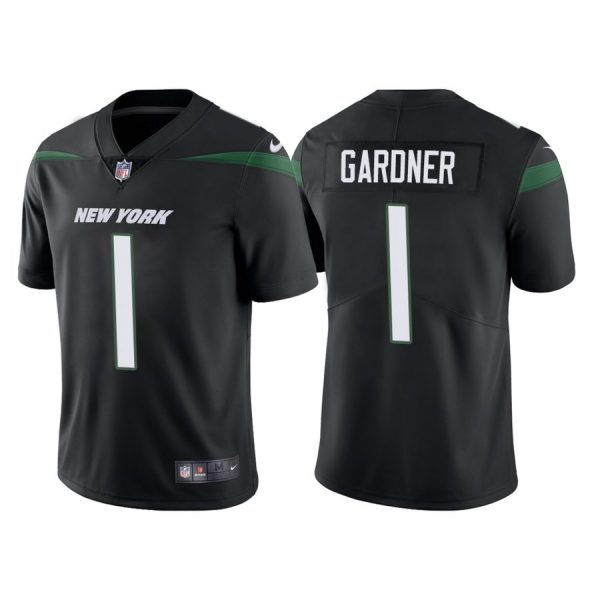 Nike Jets 1 Ahmad Gardner Black Youth 2022 NFL Draft Vapor Untouchable Limited Jersey Nike Jets 1 Ahmad Gardner Black Youth 2022 NFL Draft Vapor Untouchable Limited Jersey